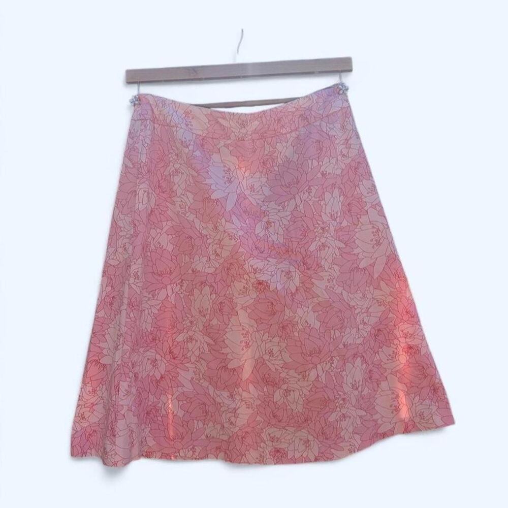 Y2k pink abstract floral midi